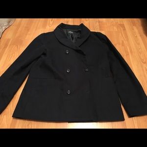 APC women navy shawl peacoat XS